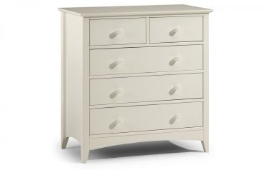 Barsa White 3+2 Drawer Chest