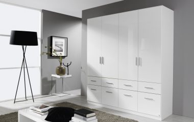 German Gloss 4 door 8 Drawer Wardrobe