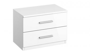 German Gloss 2 Drawer Bedside
