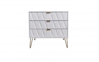 Diamond White 3 Drawer Chest