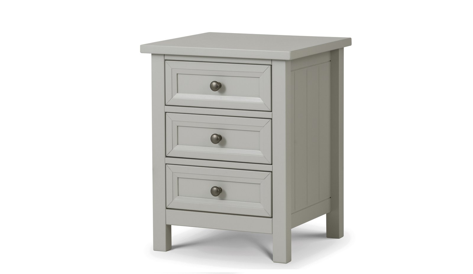 Maine 3 Drawer Bedside Grey