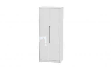W Gloss White 2 Door Wardrobe