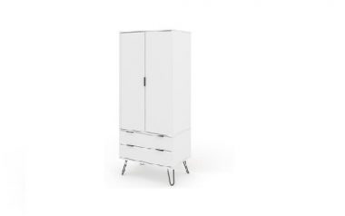 August White 2 Door 2 Drawer Wardrobe