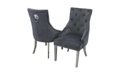 Brentley Velvet Chrome Dining Chair