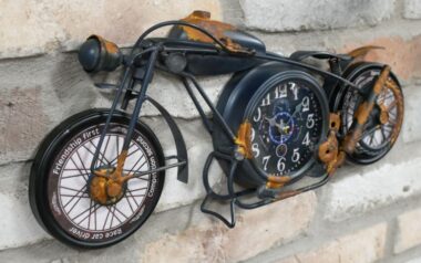 Rusted Motorbike Wall Clock