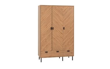 Linear 3 Door 2 Drawer Wardrobe