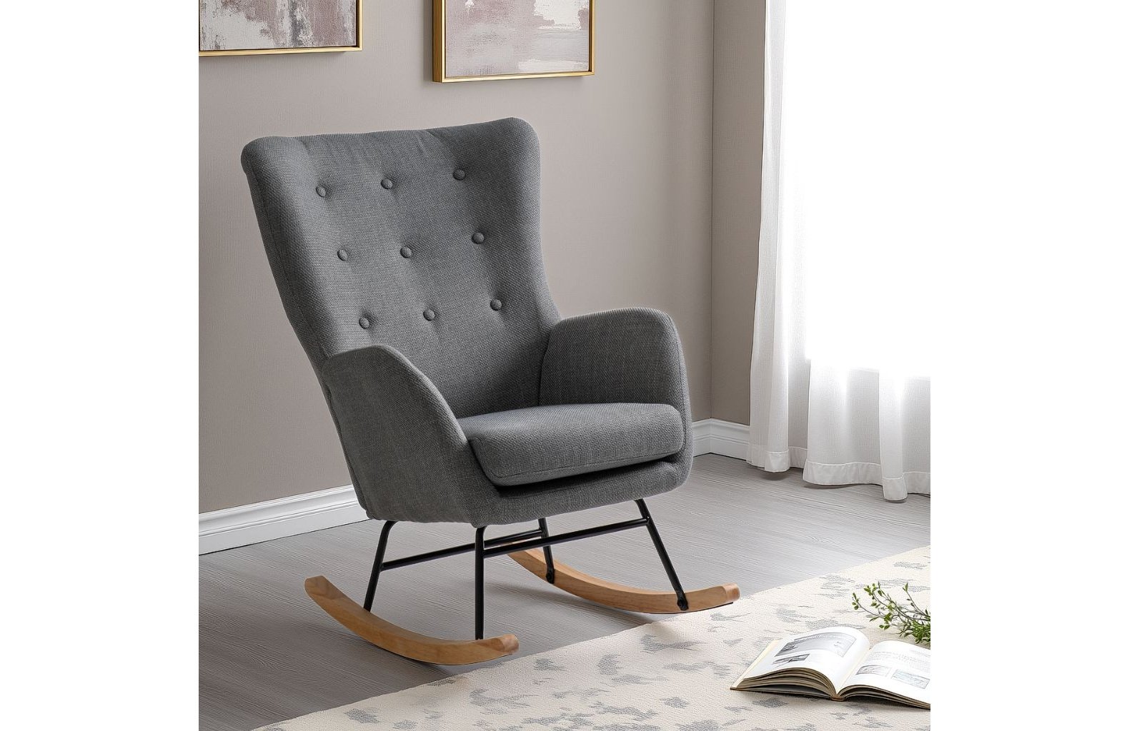 HaydenDarkGreyFabricRockingChair1