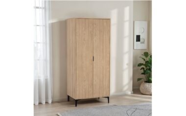 Mia Oak 2 Door Wardrobe