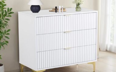 Mia White Gold 3 Drawer Chest