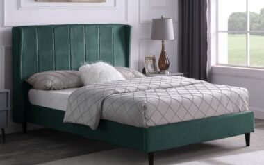 Amelia Green Velvet Bed