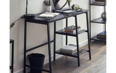 Chicago Desk – Glass & Black