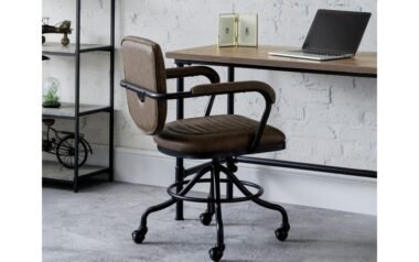 Gehry Faux Leather Office Chair - Black & Brown