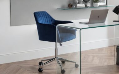 Kahlo Office Chair - Blue Velvet