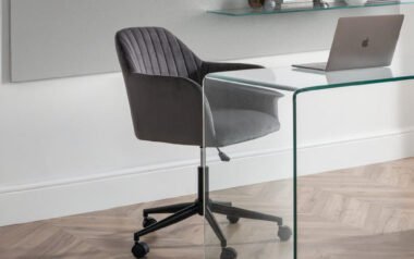 Kahlo Office Chair - Grey & Black Velvet