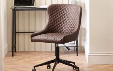 Luxe Office Chair - Brown Faux Leather