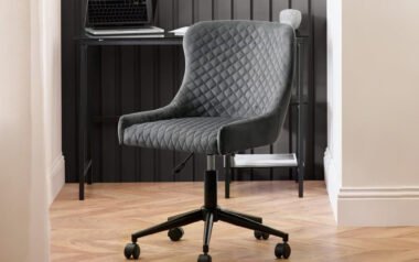 Luxe Office Chair - Grey Velvet
